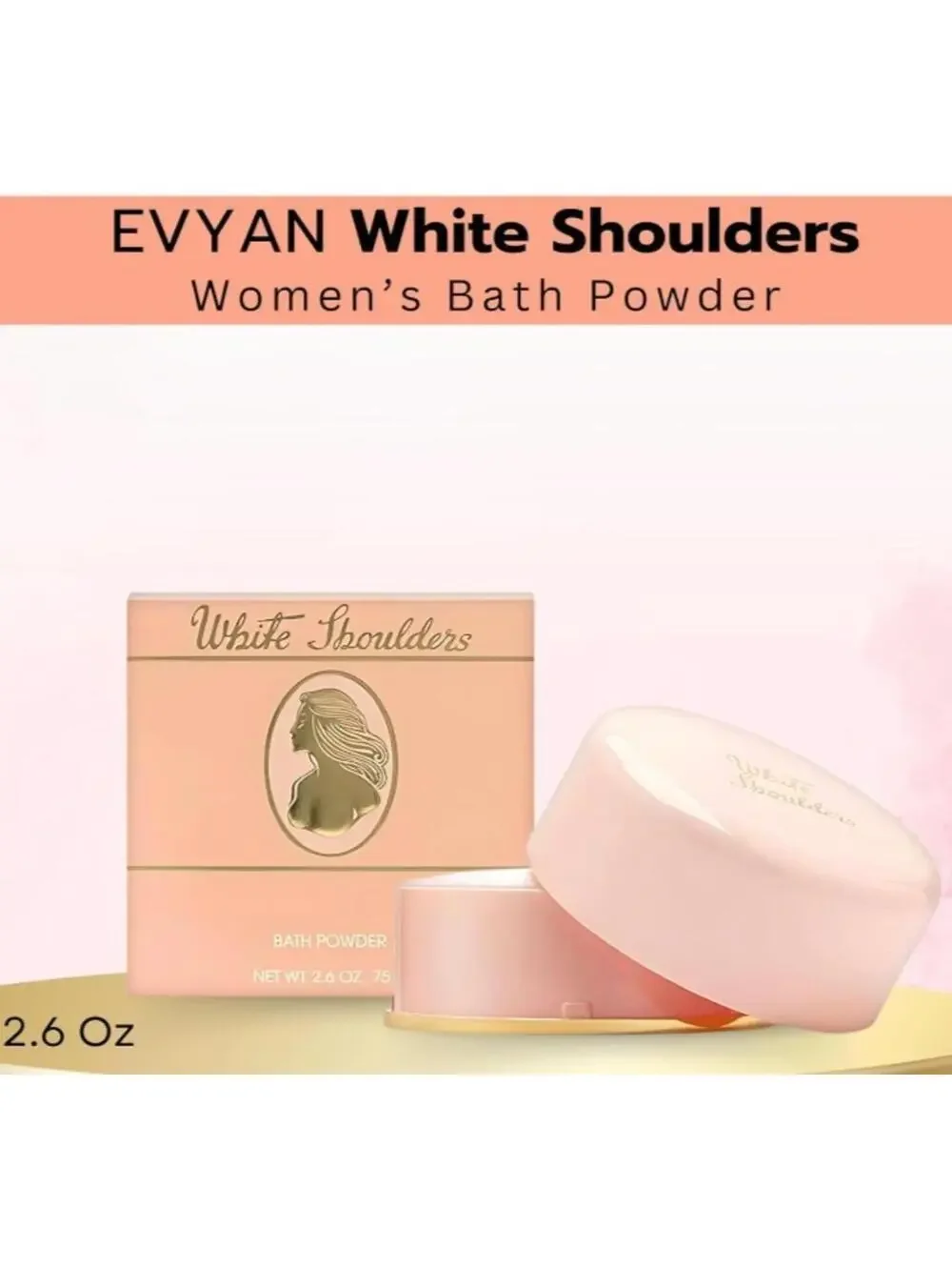 White Shoulders Bath Powder 75g Floral Scented Vintage Collectible NEW